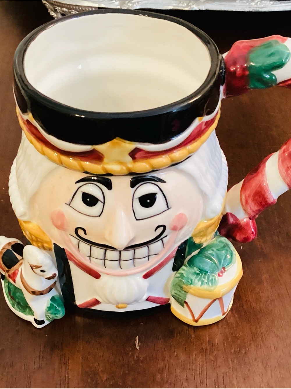 Classic Nutcracker Mug in White, Red, Green